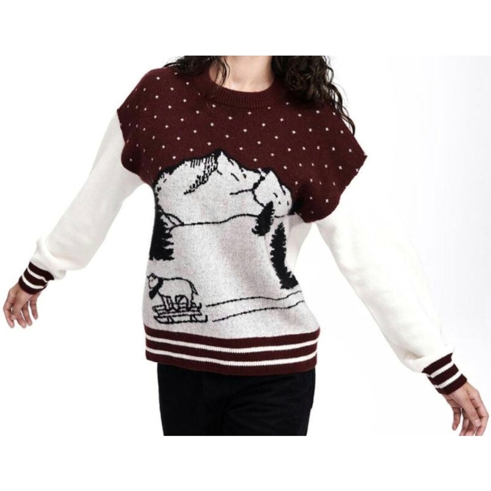 NAADAM Luxe NWOT Cashmere Scenic Goat Crew Neck Sweater